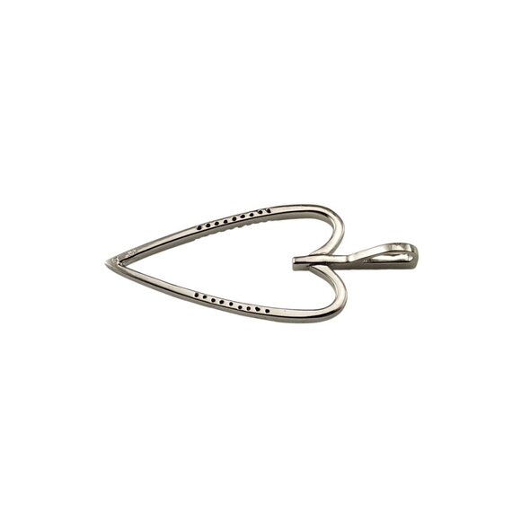 14 Karat White Gold Diamond Heart Pendant #22866 - Picture 4 of 8